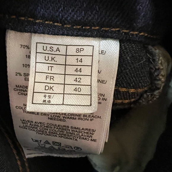 Women’s petite Brooks Brothers Dark wash straight cut denim jeans size 8P EUC - Picture 7 of 9